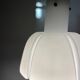 Frosted glass pendant in the shape of a white flower by Glashütte Limburg.