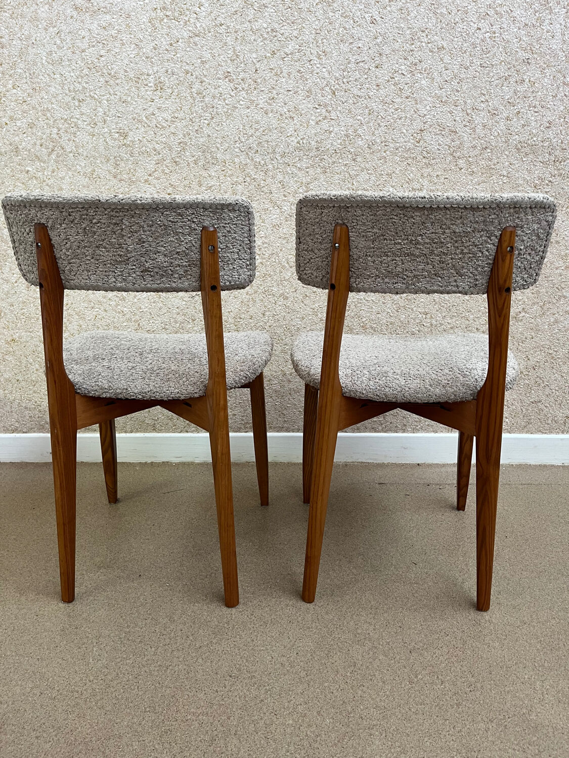 Pair of Scandinavian loop chairs
