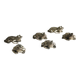 Lot de 6 porte-couteaux grenouilles en métal