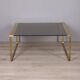 Vintage 1960s italian design brass and glass coffee table