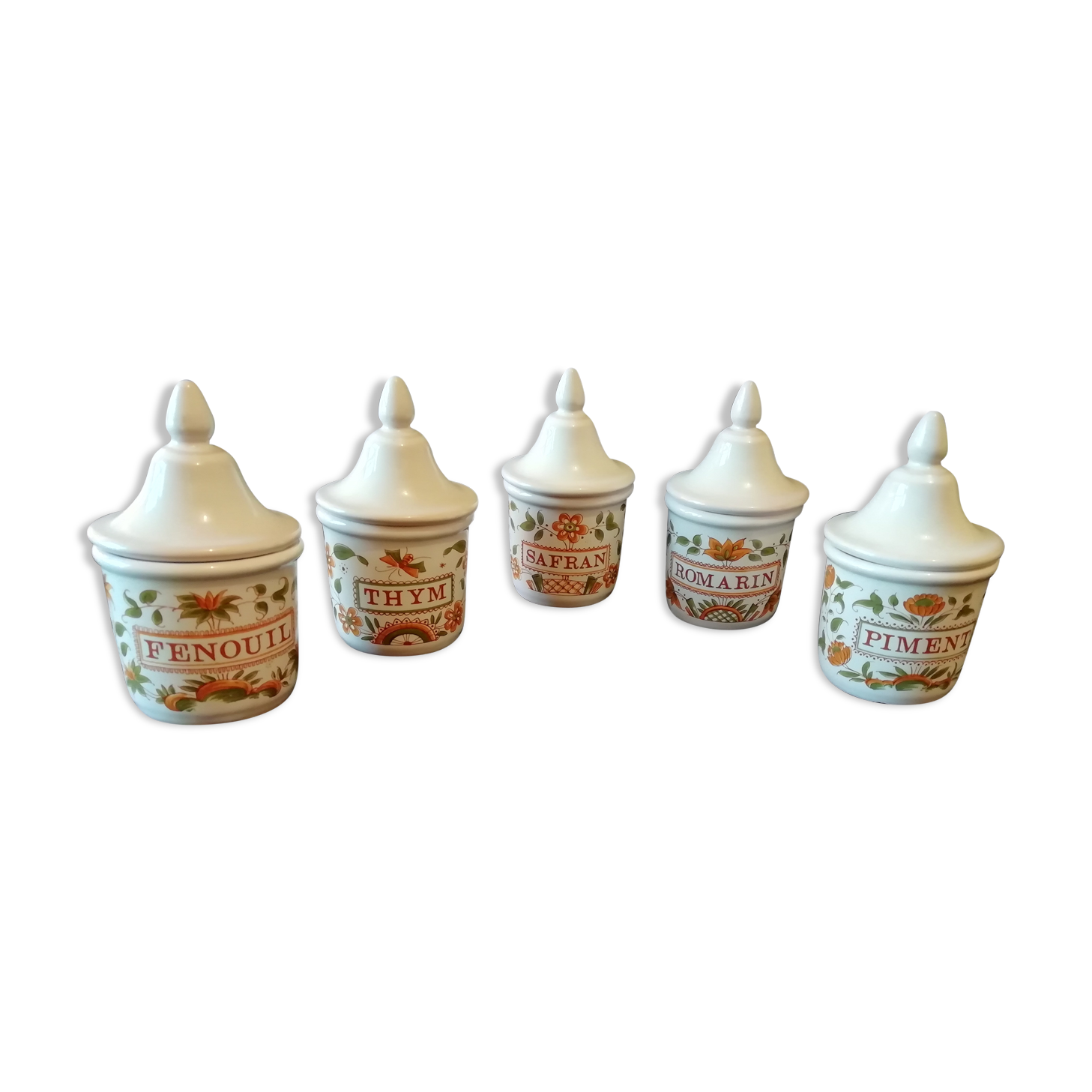 Former spice jar signed GF Moustier
