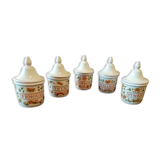 Ancien pot a épices signé Moustiers GF