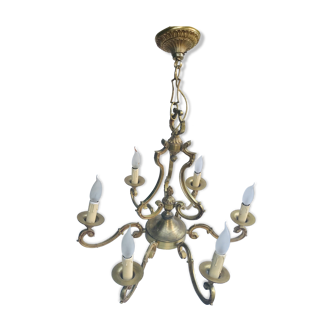 Louis XVI-style gilded bronze chandelier