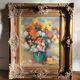 Tableau reproduction Renoir Bouquet de Chrysanthèmes et cadre