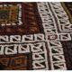 Turkish Handwoven Kilim Tribal Footstool Pouf