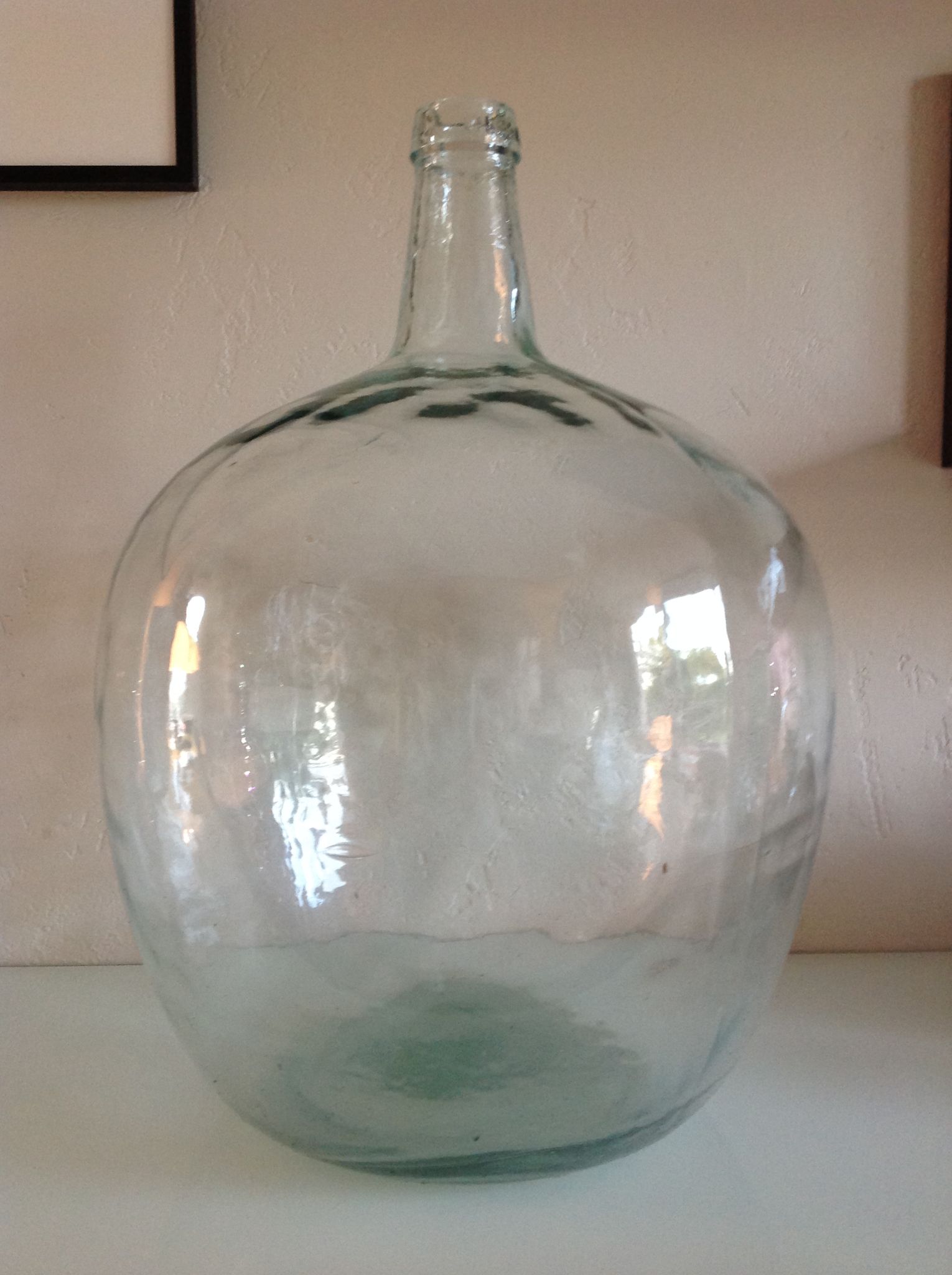 Dame -jeanne Vibesal 20 L in transparent glass / vintage 60s-70s