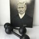 Pair of cast iron weights