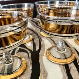 Gold-edged cut glasses