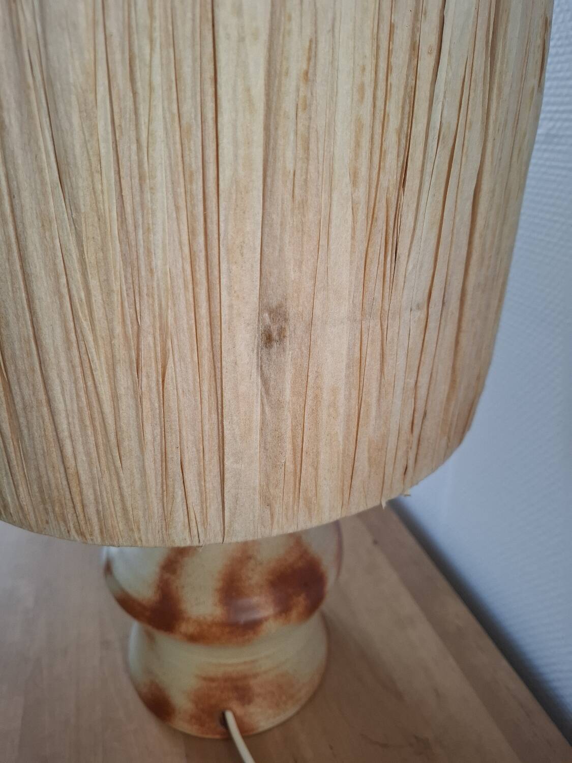 Vintage signed ceramic lamp