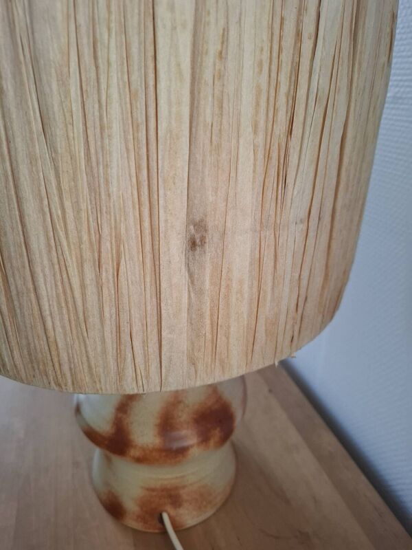 Lampe en céramique signée vintage