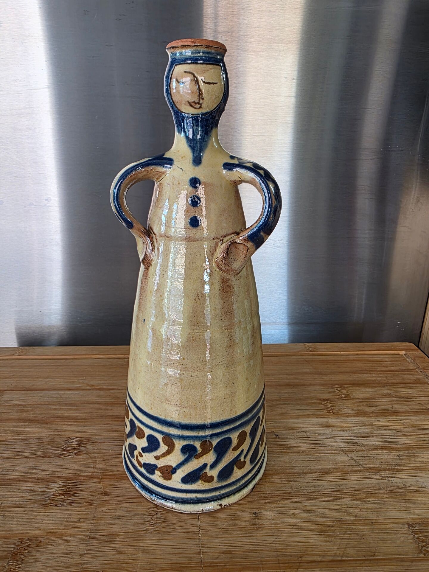 Vintage anthropomorphic vase signed and dated 1941
