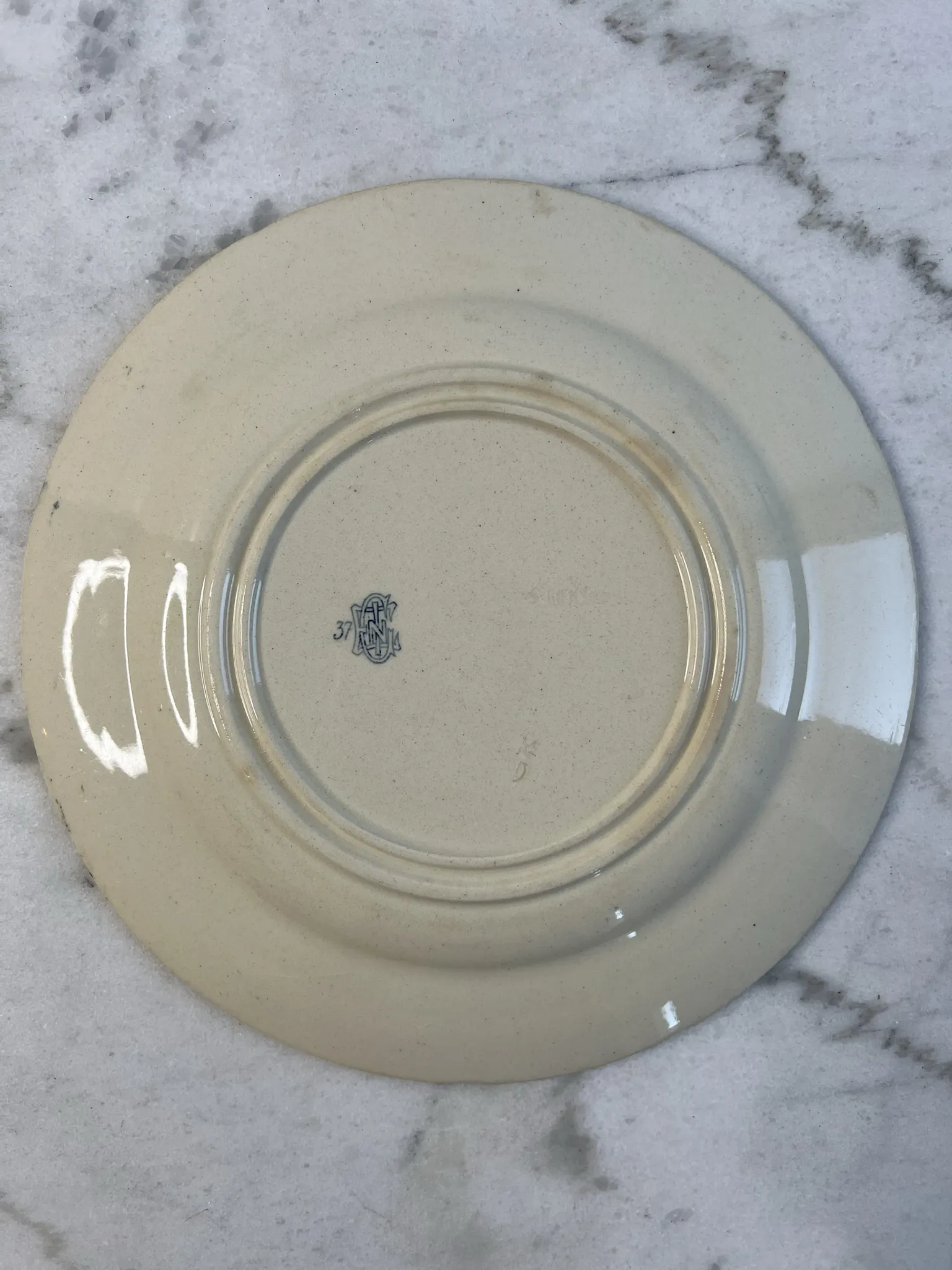 Assiette plate GIEN guirlandes