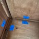 Showcase three vintage glass doors
