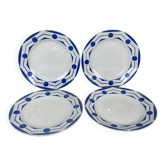 4 antique Art Deco plates