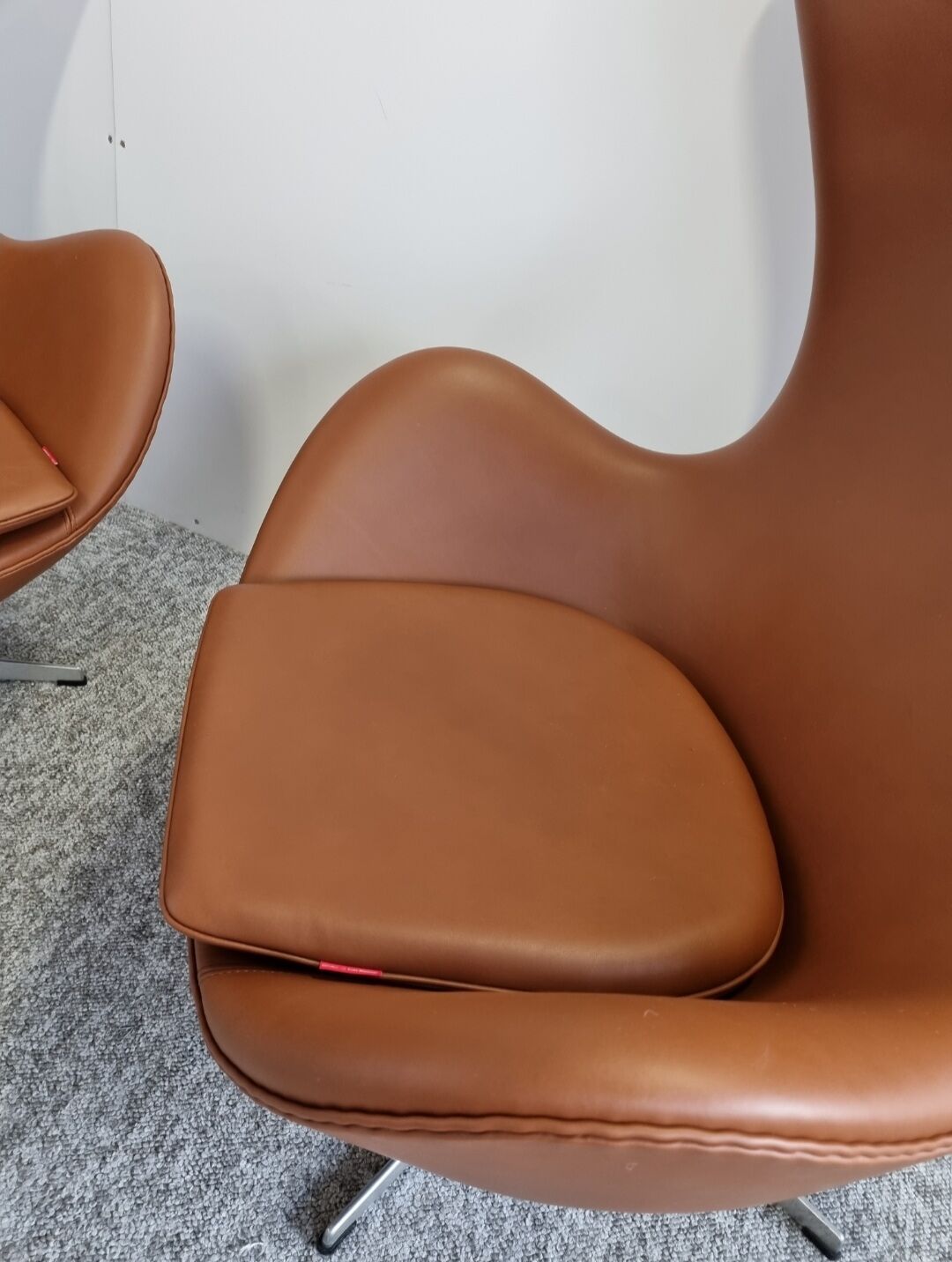Pair of Arne Jacobsen Egg chairs by Fritz Hansen