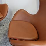 Pair of Arne Jacobsen Egg chairs by Fritz Hansen