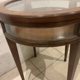 Pedestal table Louis XVI style showcase with removable top XX century