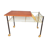 Table basse en laiton et bois