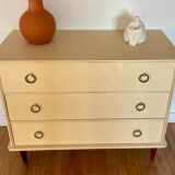 Vintage chest of drawers with compass feet