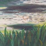 Old garden landscape painting