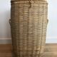 Large wicker/vintage bamboo laundry basket with lid
