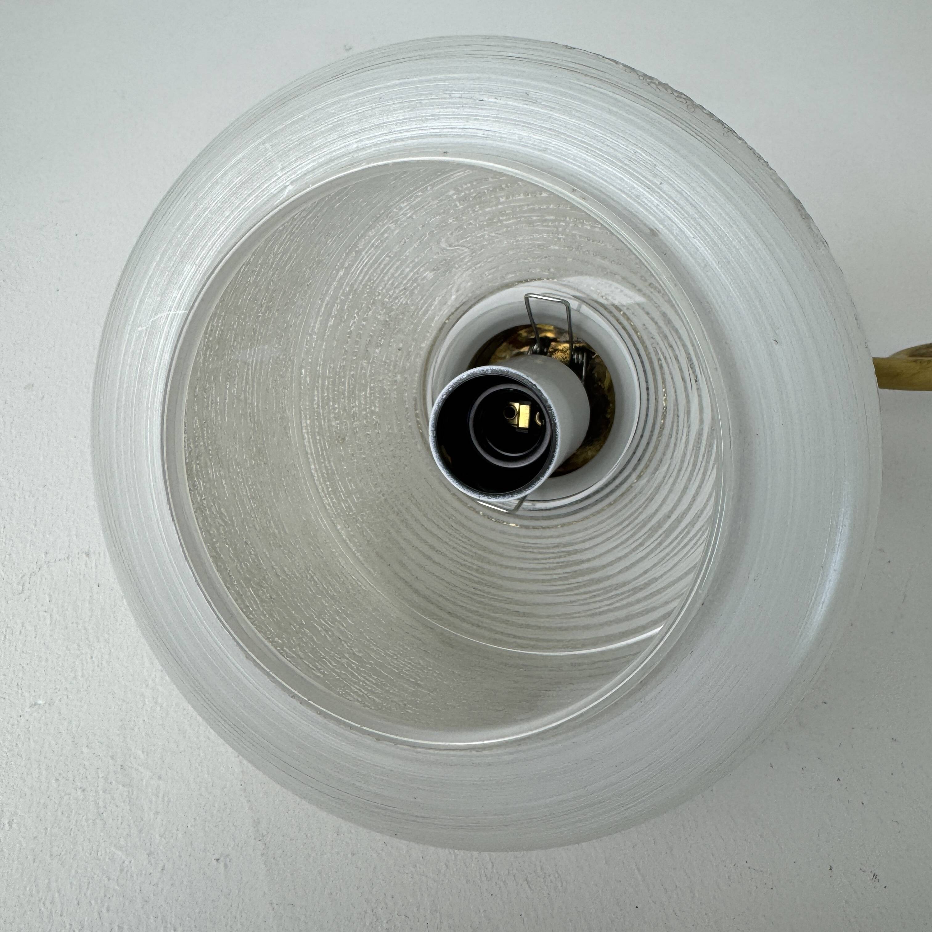 Pair of vintage granite glass wall lights