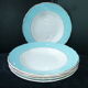 Set of 5 hollow faience plates FB 12 Badonviller
