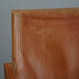 Kaare Klint, a pair of Safari chairs in ash and leather, Rud. Rasmussen, 1960s.