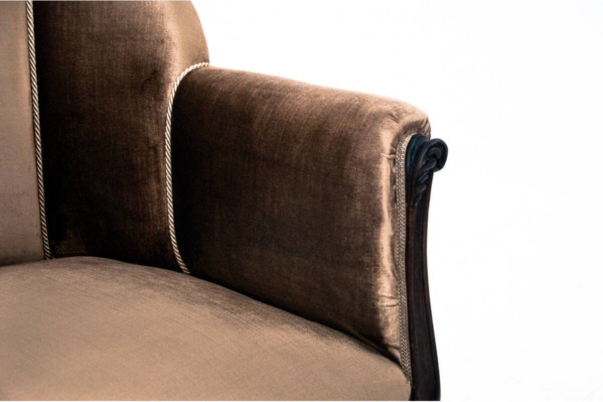 A pair of antique armchairs, Northern Europe, around 1890.