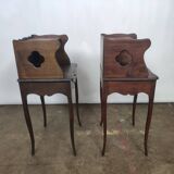 Pair of bedside in old oak