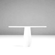 Eros round dining table in white Carrara marble, Italy, 70s in