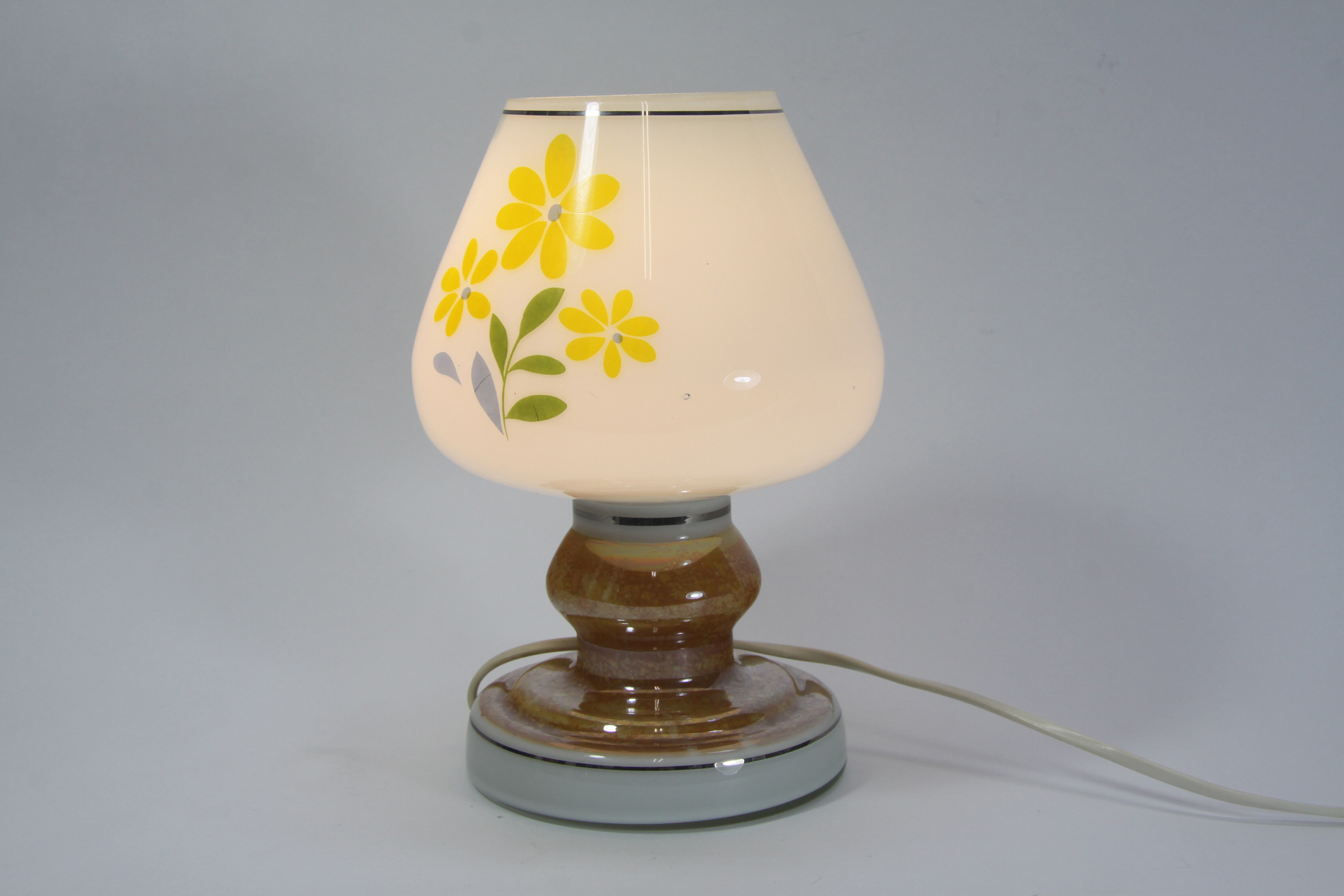 Glass table lamp, Vitropol, 70's