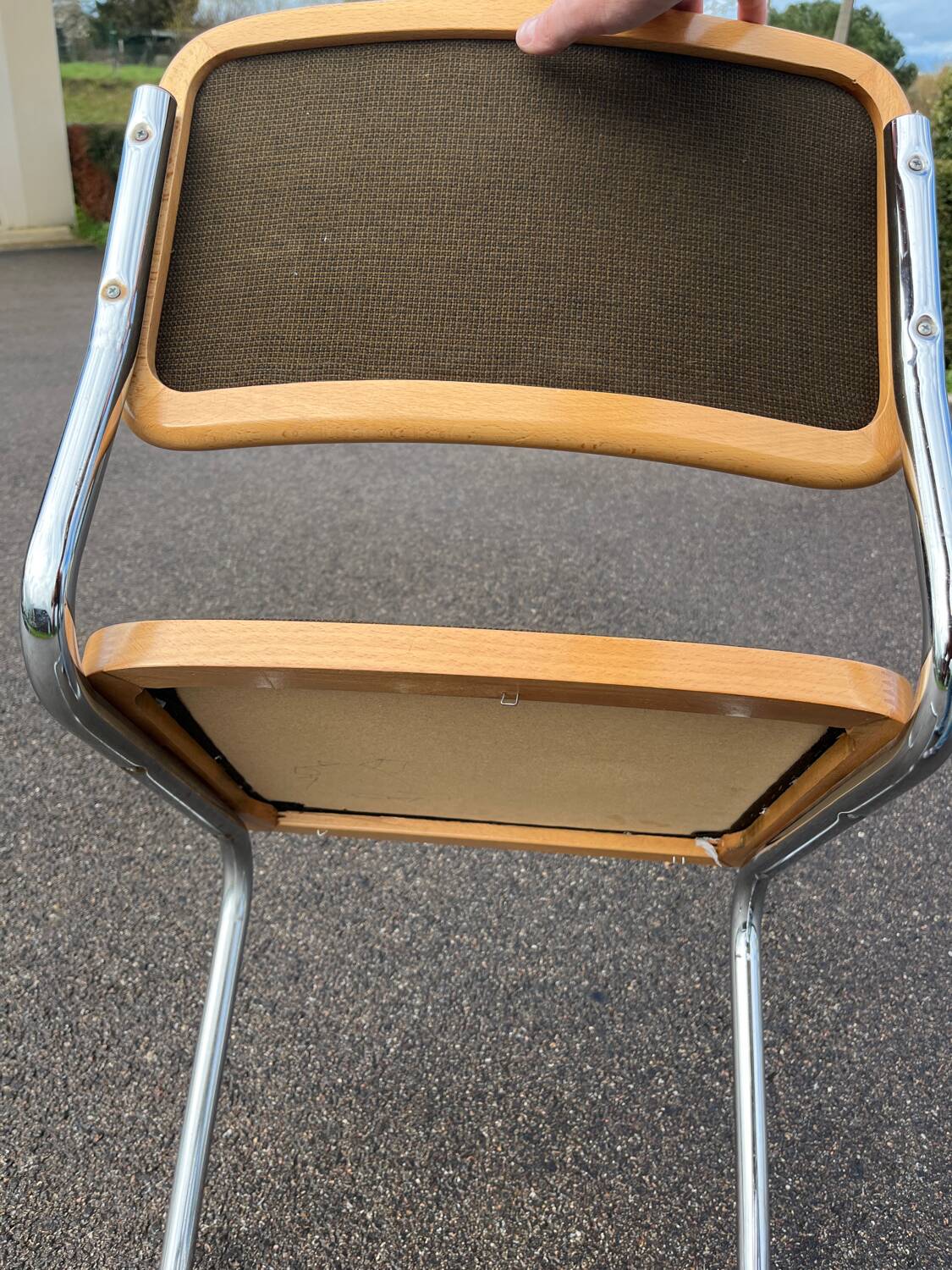 Vintage chaise cesca de marcel breuer b32 tissu