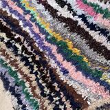 Colorful Boucherouite Moroccan rug - 89 x 202 cm