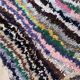 Colorful Boucherouite Moroccan rug - 89 x 202 cm