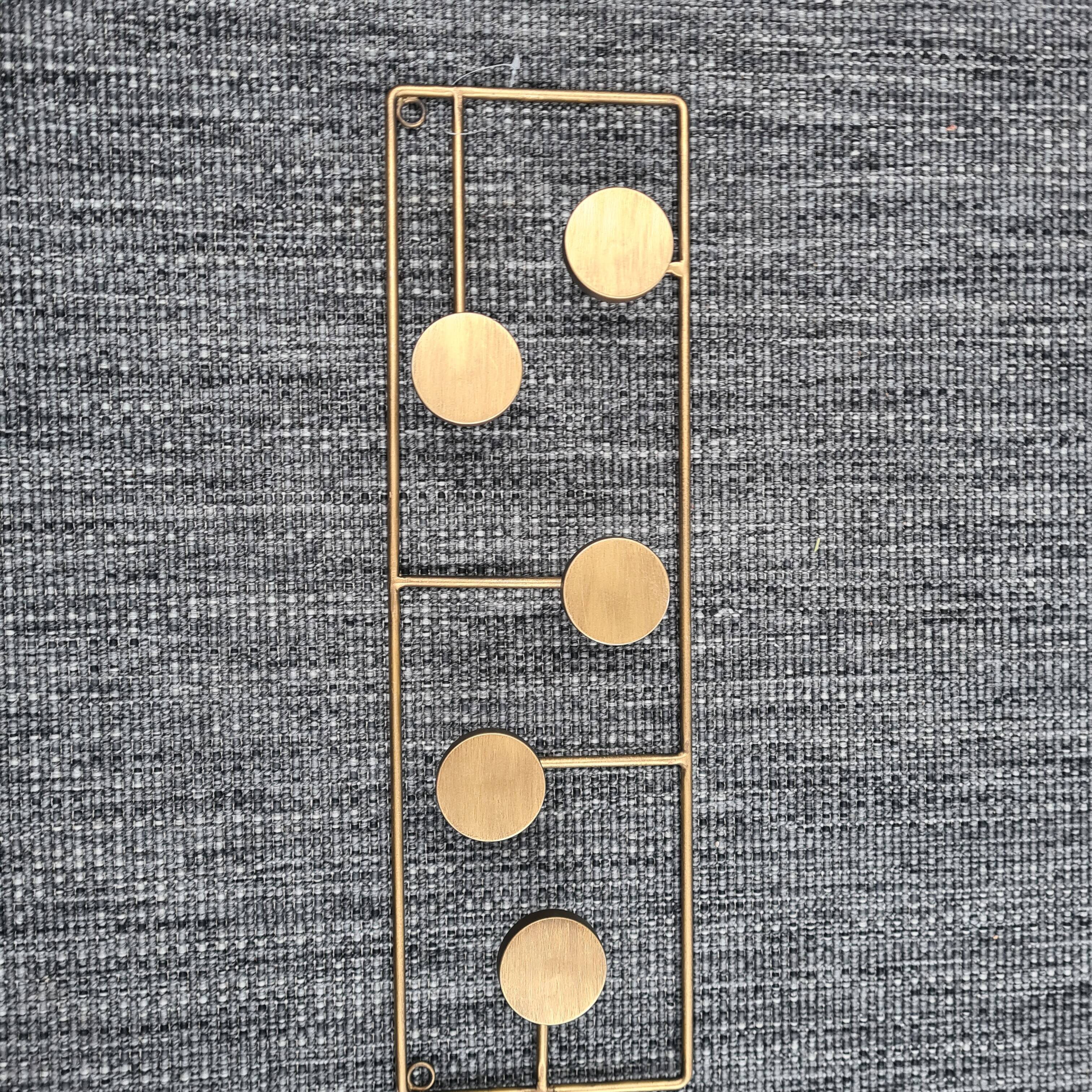 Metal coat rack: 5 hooks