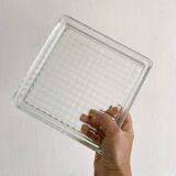 Vintage square glass pocket empty