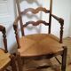 Paire de fauteuils paillés provençaux