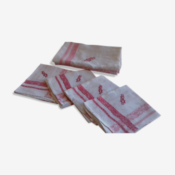 Nappe en lin et 4 serviettes