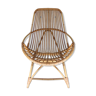 Armchair in rattan and bamboo vintage