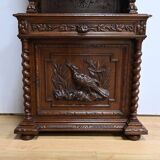 Narrow Oak Display Cabinet, Louis XIII style – Late 19th century