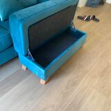 Sofa bed 3 places turquoise