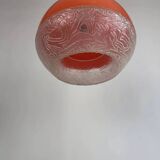 "Saturn" pendant light – orange and textured (1970s)
