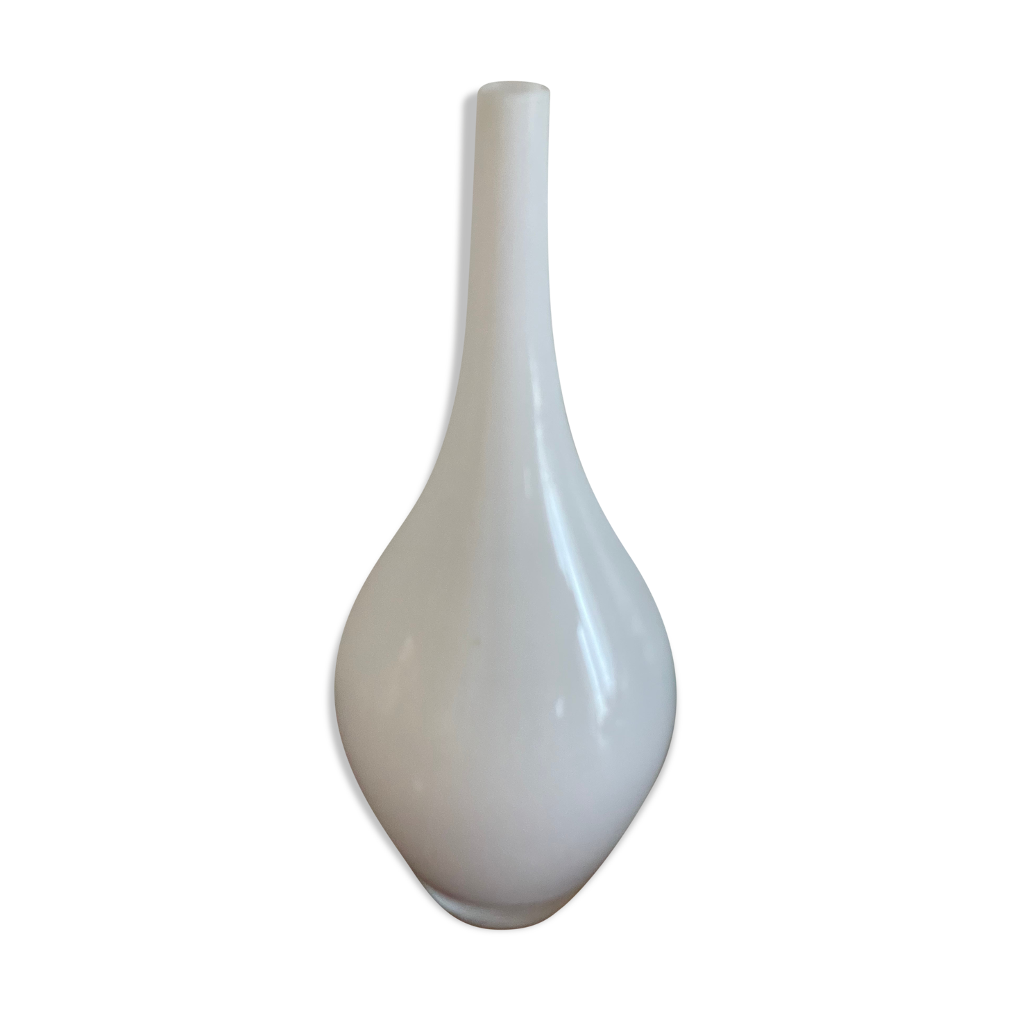 White opaline soliflore vase