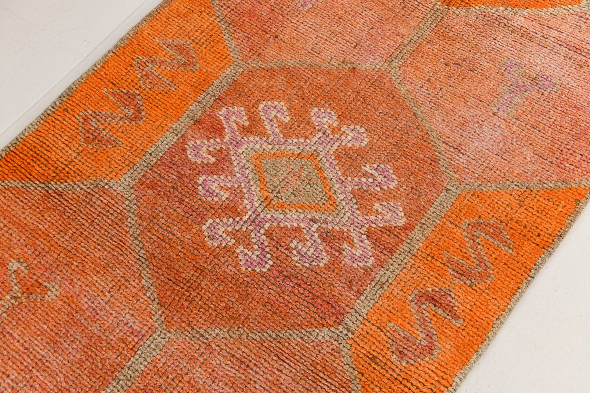Tapis étroit multicolore, 93 x 325 cm, tapis turc oriental tissé à la main, 3 x 11