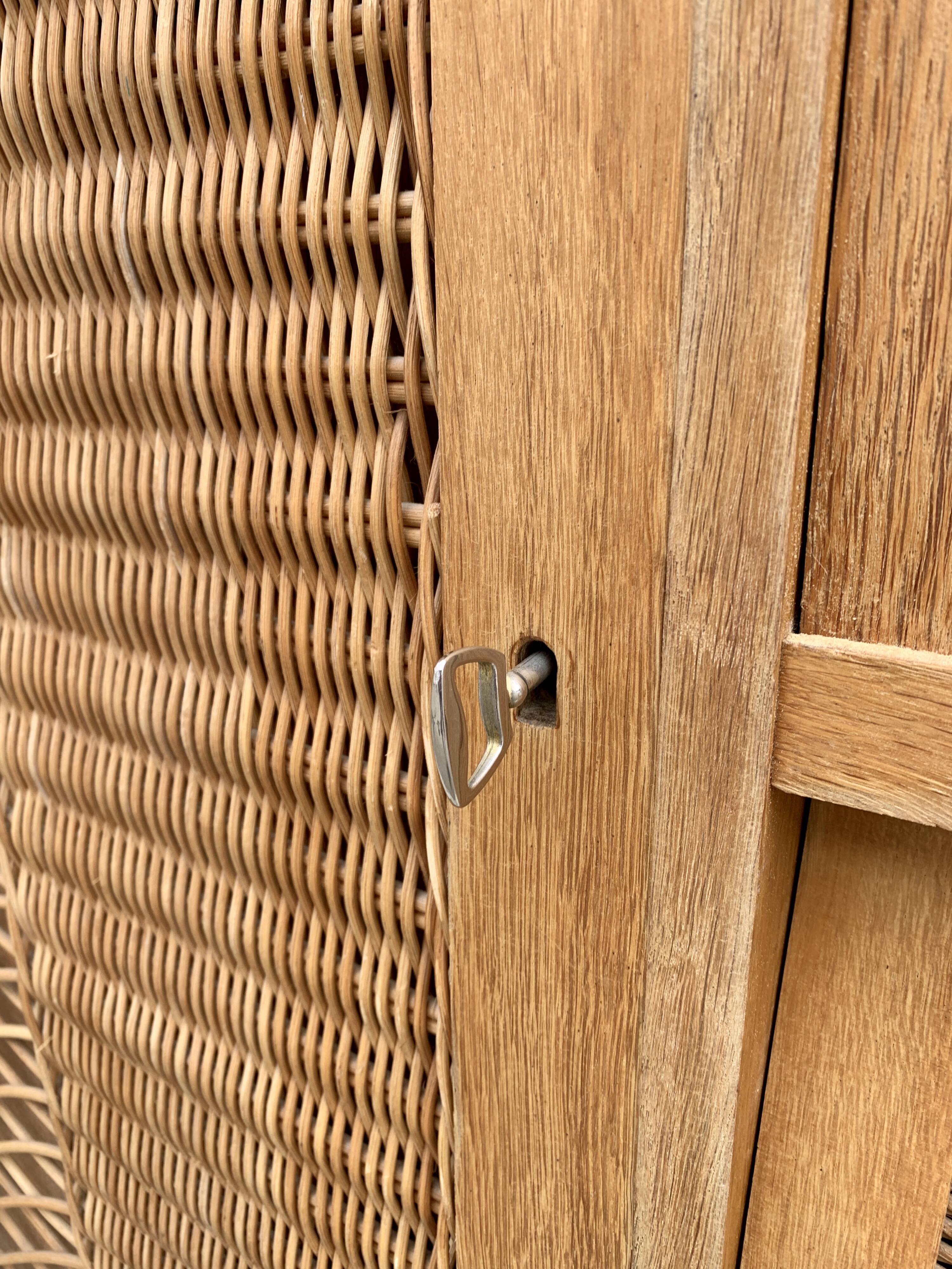 Vintage secretary wardrobe storage cabinet