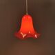 Red vintage hanging lamp made from ABC plastic. Denmark 1980s