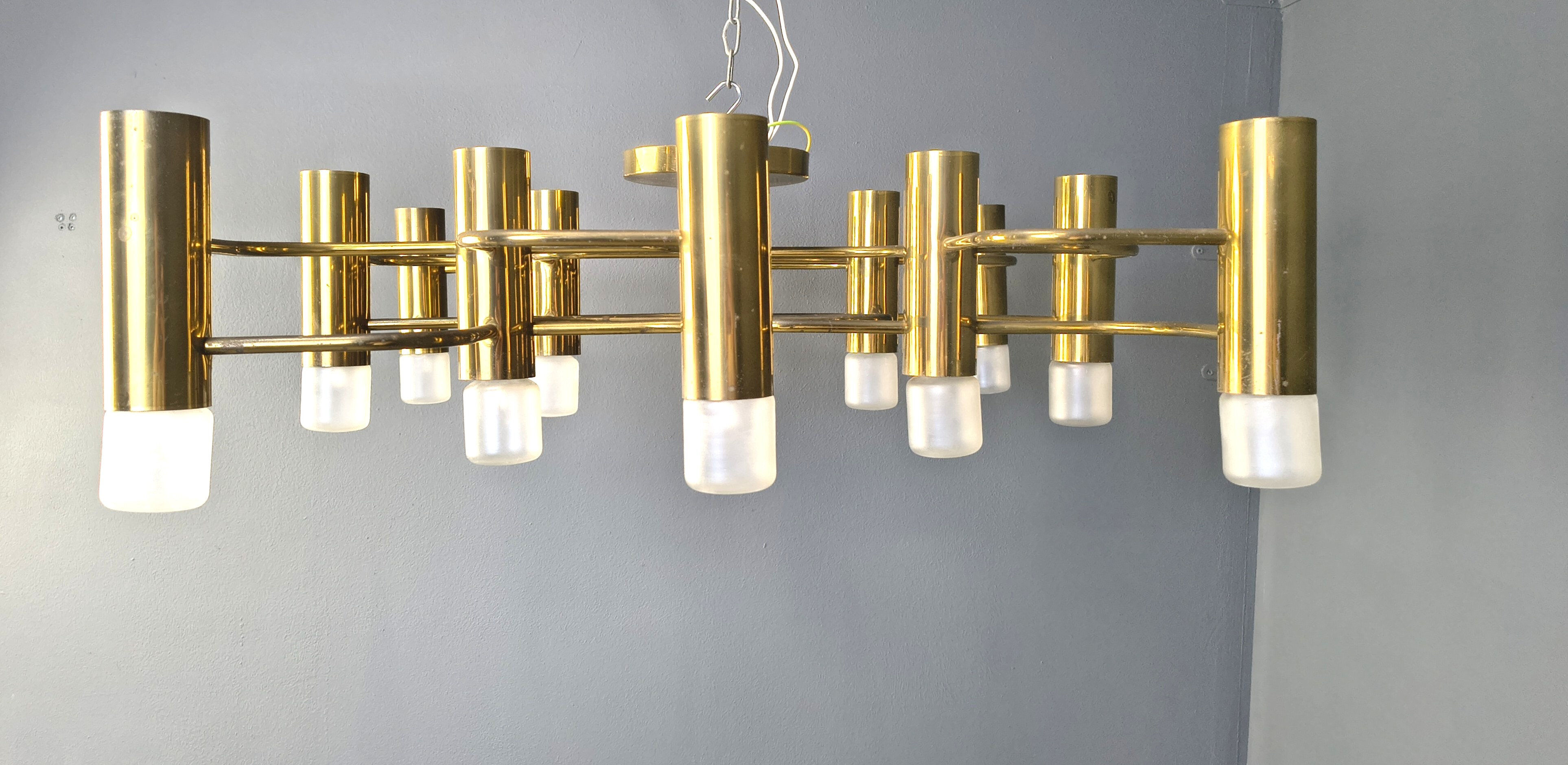 Mid century Sciolari chandelier with 13 lightpoints