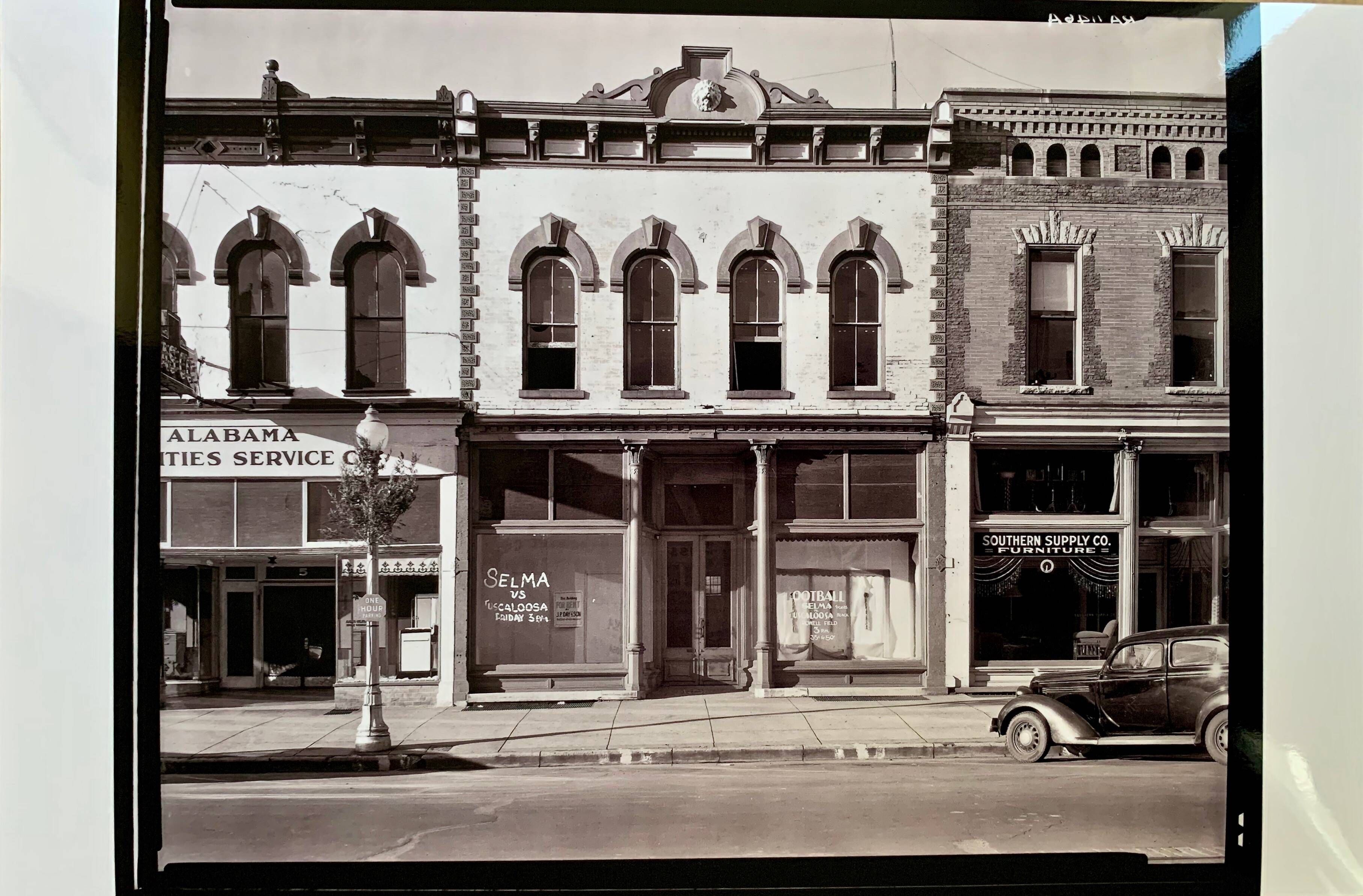 Black and White Fine Art Photography – Walker Evans, Main Street Block, Selma