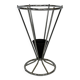 Vintage Umbrella stand chrome round black Dutch Art Deco